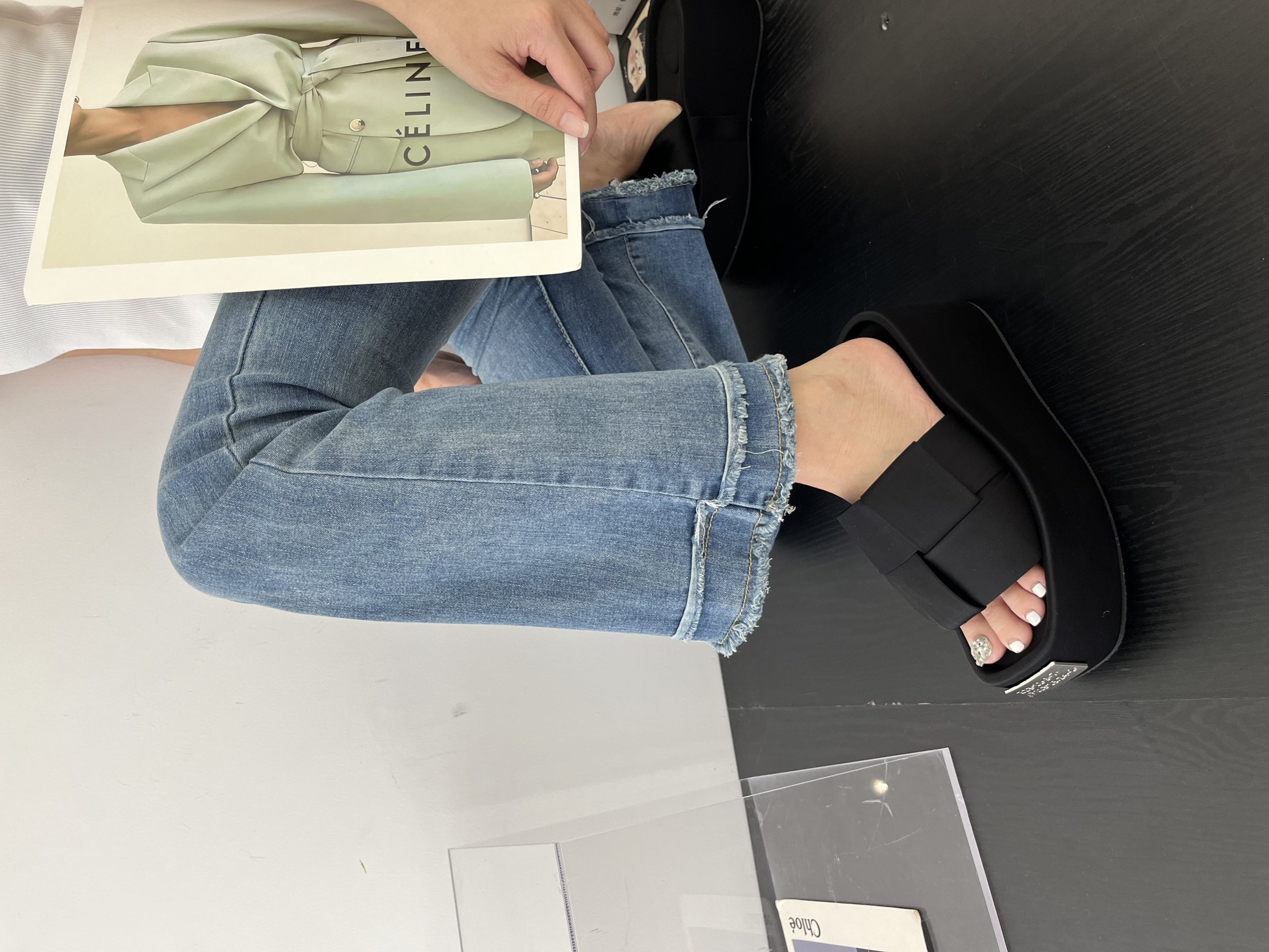 2023 Summer Street Style Chunky Sole Women's Slippers High Heel Platform Slide Sandals with Letter Strap - Style e7d917 - Image 3