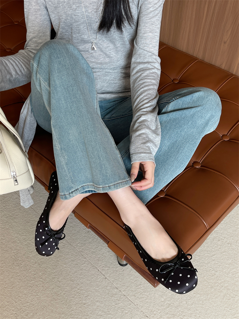 2026 New Flat Polka Dot Bow Women's Shoes - Image 2