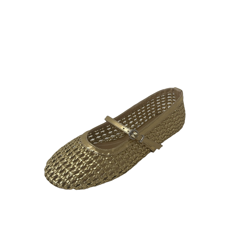 2026 New Flat Woven Women's Shoes Low Top Slip On Round Toe PU Leather - Image 5