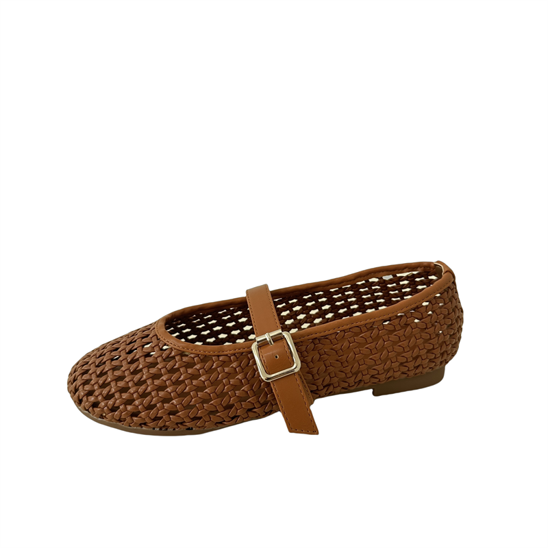 2026 New Style Woven One-Strap Flat Women's Shoes - Image 5