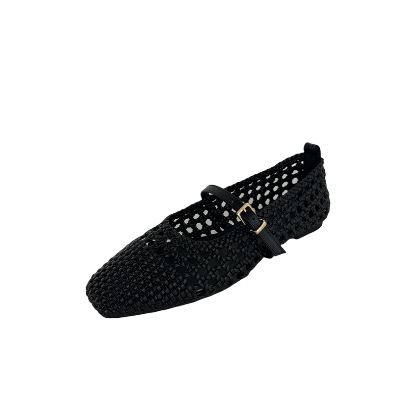 2026 Spring Summer New Woven Flat Shoes for Women Low Top Casual Slip On - Image 5