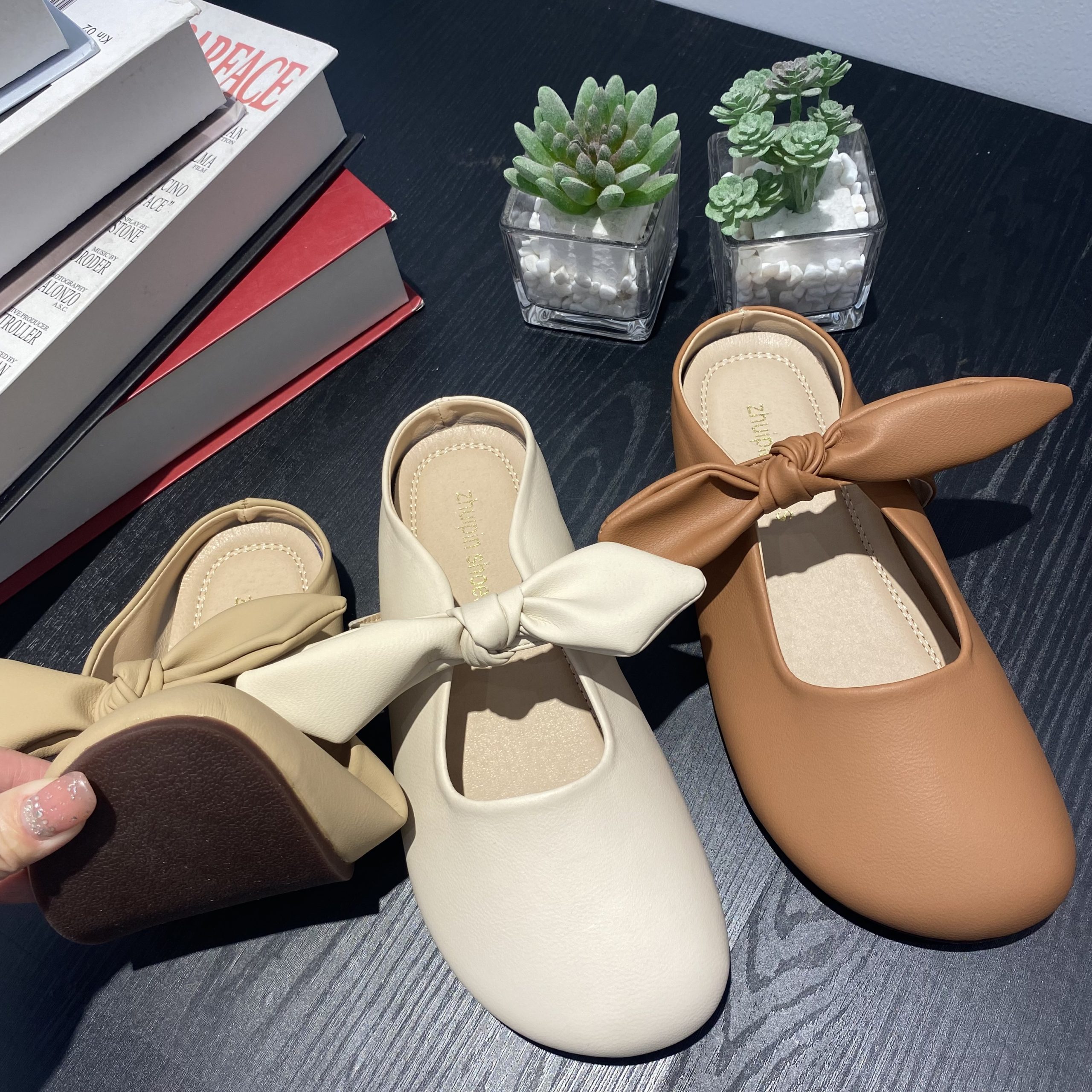 Bow Round Toe Flat Shoes Women 2023 Spring Retro Literary Student Cute Fairy Soft Leather Granny Shoes - Style 67cffd - Image 5