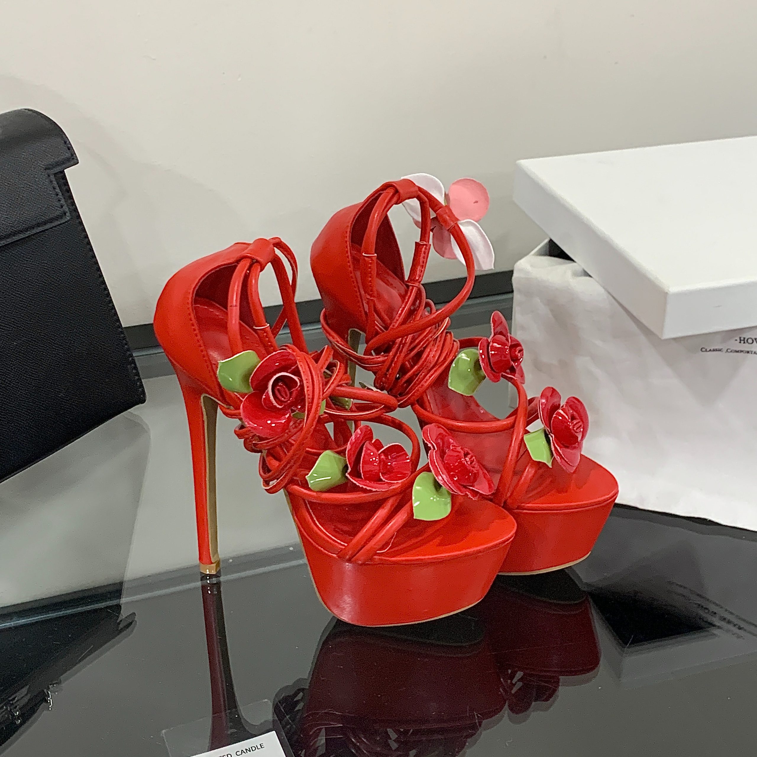 Red Flower 2026 New Sexy Runway Stage Sandals 16CM High Heel Platform Sandals 35-42 - Image 5